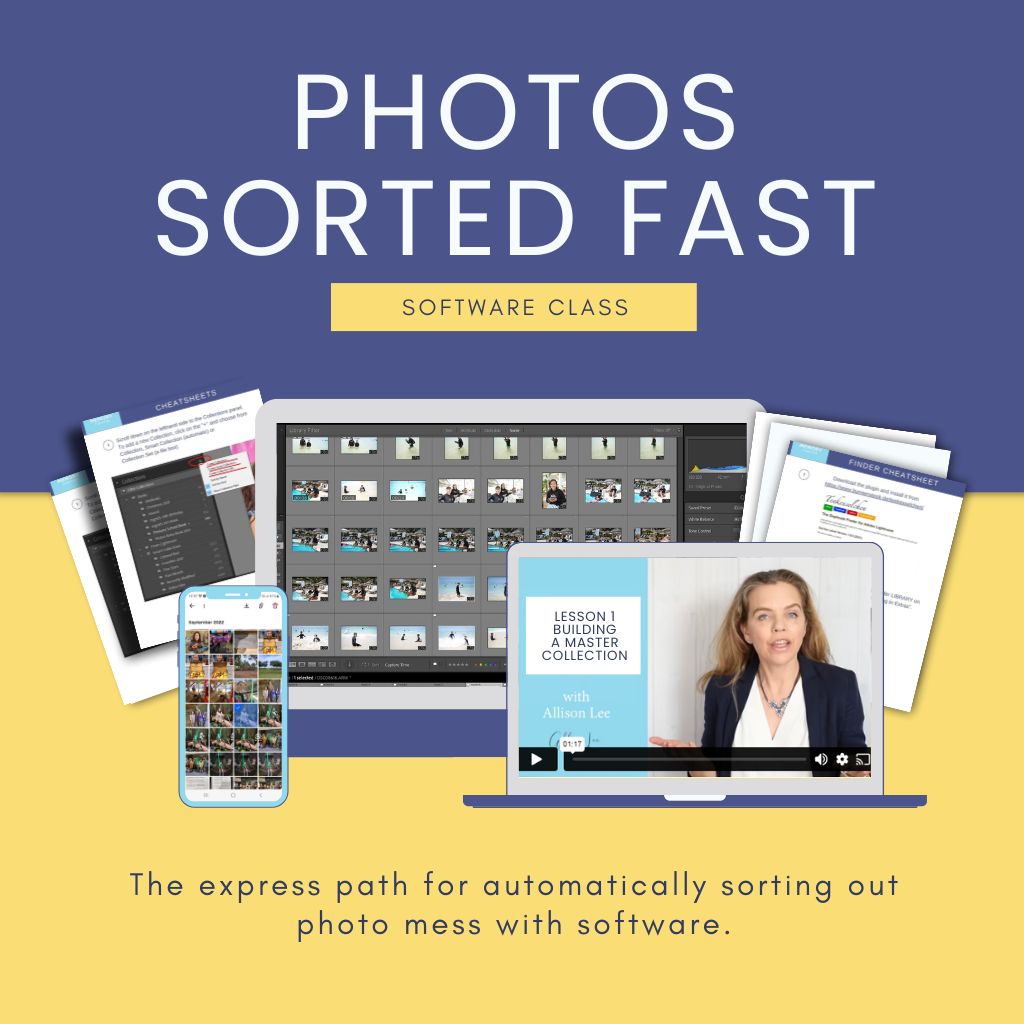 Photos Sorted Fast Class - Learn to Use Software to Automatically Orga ...